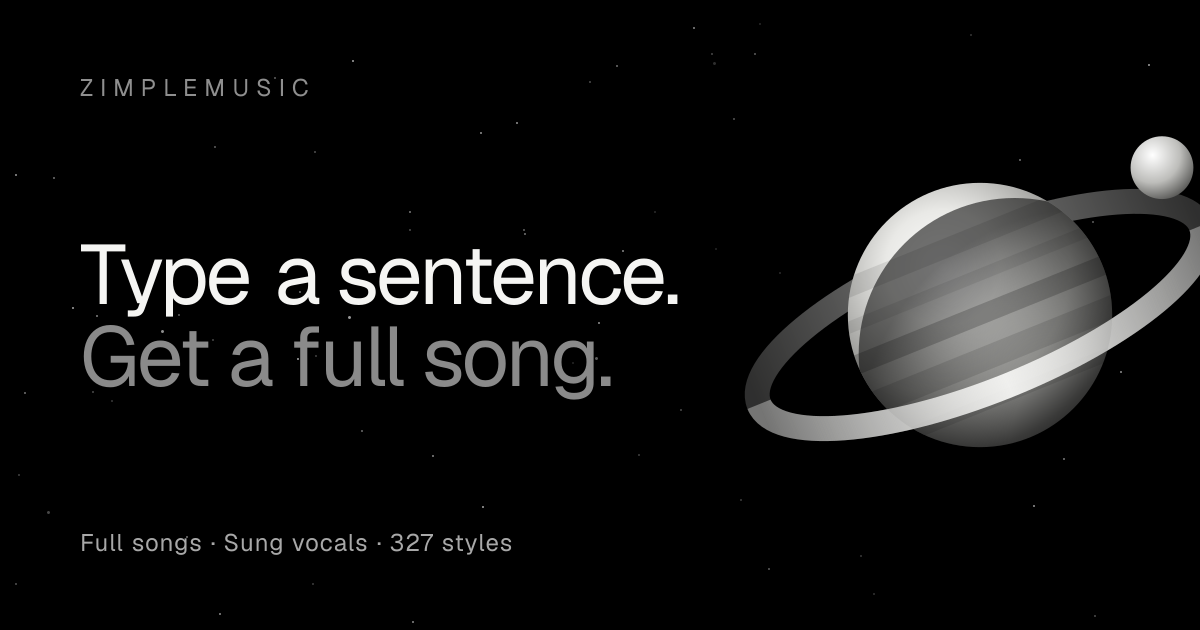 ZimpleMusic: type a sentence, get a full song
